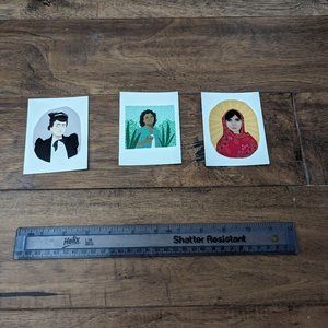 3 revolutionary women prints - Yousafzai Goldman Huerta 4"x3"